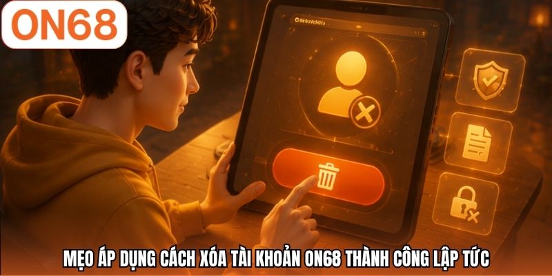 Mẹo áp dụng cách xóa tài khoản ON68 thành công lập tức