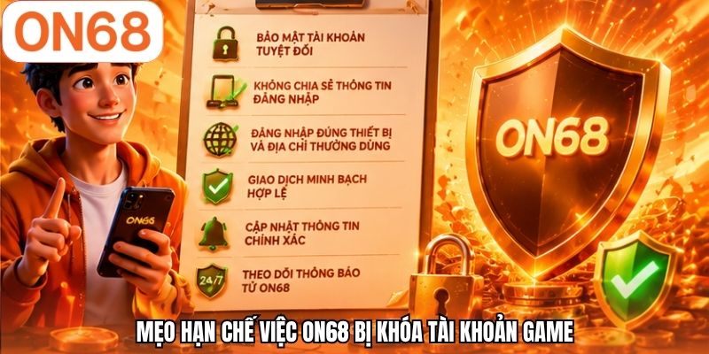 Mẹo hạn chế việc ON68 bị khóa tài khoản game