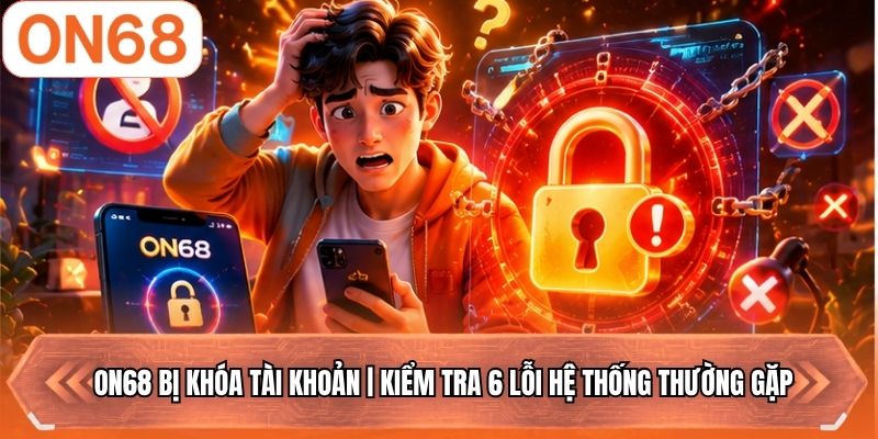 ON68 Bị Khóa Tài Khoản | Kiểm Tra 6 Lỗi Hệ Thống Thường Gặp