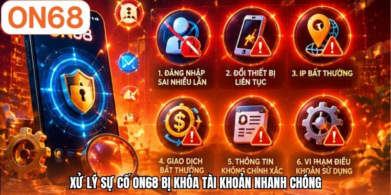 Xử lý sự cố ON68 bị khóa tài khoản nhanh chóng